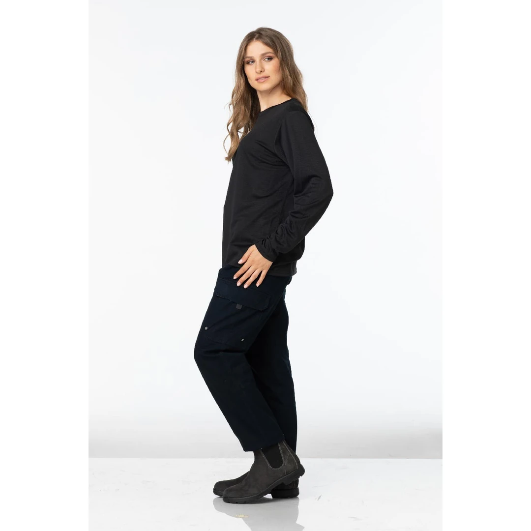 טישירט דרייפיט שרוול ארוך - black