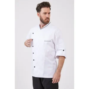 ג'קט שף ביסטרו - לבן