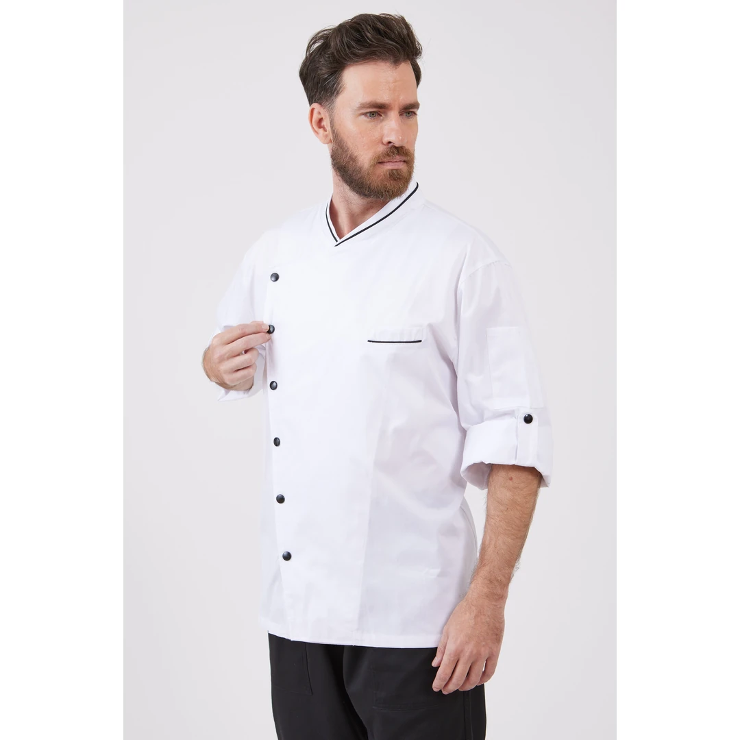 ג'קט שף ביסטרו - לבן