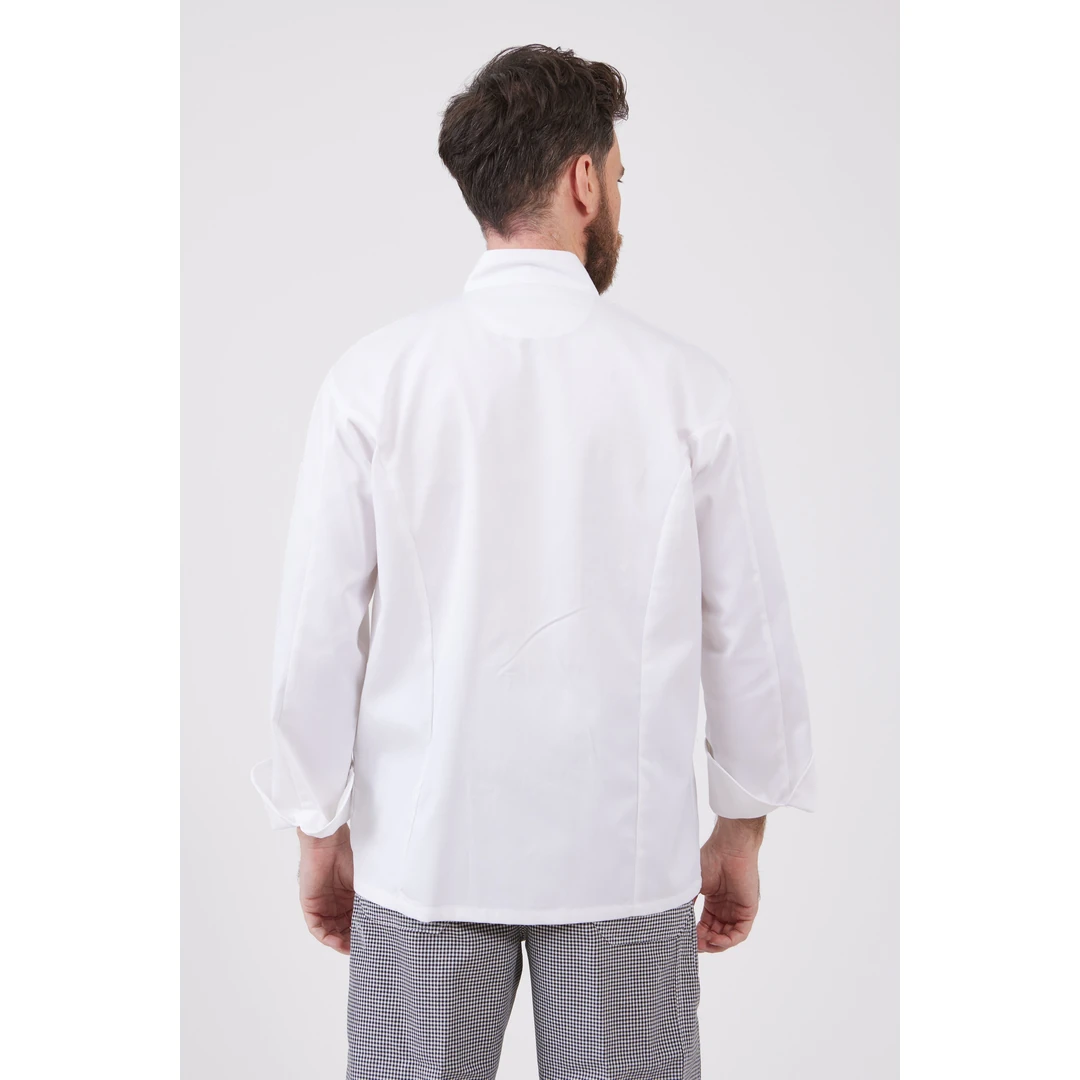 ג'קט שף כפתורים שחורים - לבן