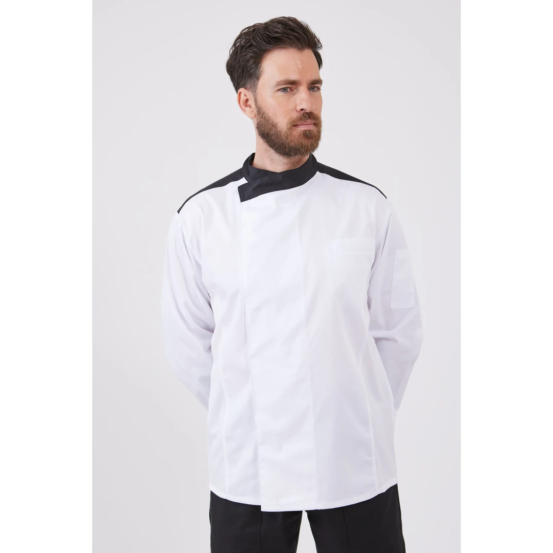 ג'קט שף Cook Black שרוול ארוך - לבן
