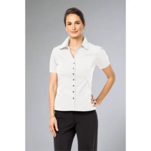 חולצה מכופתרת שרונה לנשים - לבן