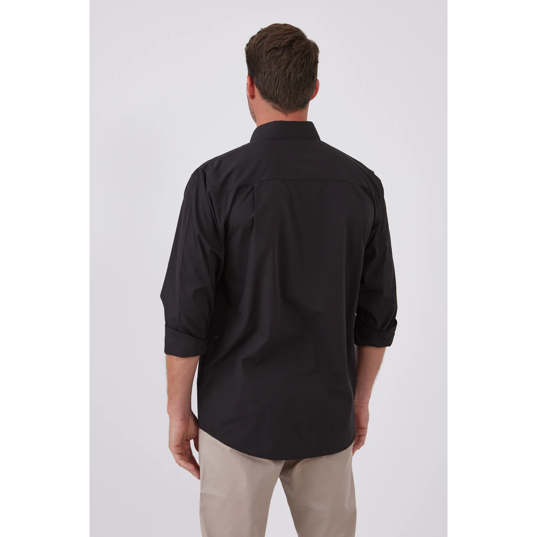 חולצה מכופתרת אלגנט - black