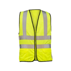 וסט קרגו כיסים ורוכסן ללא רשת - yellow