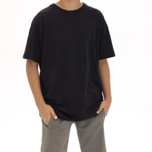 חולצת טריקו ילד צווארון עגול שרוול קצר