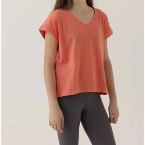 חולצת טריקו עטלף ילדות צווארון V